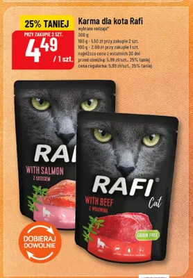 Karma dla kota Rafi z łososiem promocja w POLOmarket
