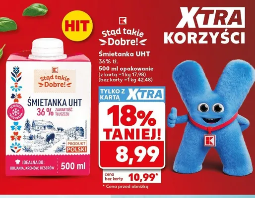 Śmietanka UHT 36% tł. Stąd takie Dobre! promocja w Kaufland