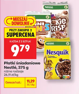 Płatki śniadaniowe Nestlé Nesquik promocja w Biedronka