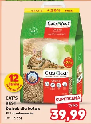 Żwirek dla kotów 12 l opakowanie promocja w Kaufland