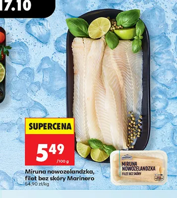 Miruna nowozelandzka filet bez skóry Marinero promocja w Biedronka
