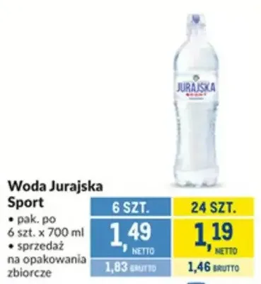 Woda Jurajska Sport promocja w Makro