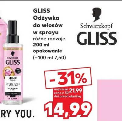 Odżywka do włosów w spreyu różne rodzaje 200ml opakowanie promocja w Kaufland