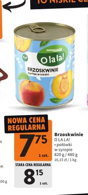 Brzoskwinie połówki w syropie O La La! promocja w Intermarche