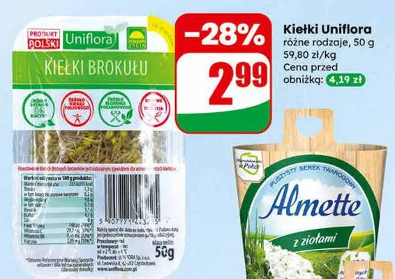 Kiełki Uniflora różne rodzaje promocja w Dino