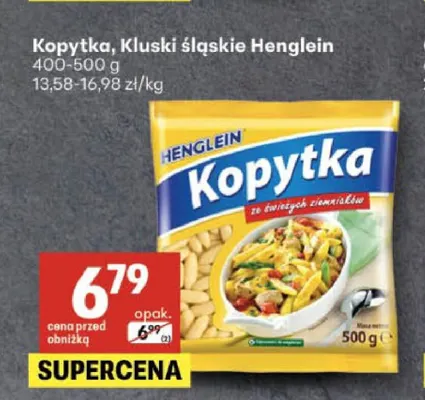 Kluski śląskie Henglein promocja w Delikatesy Centrum