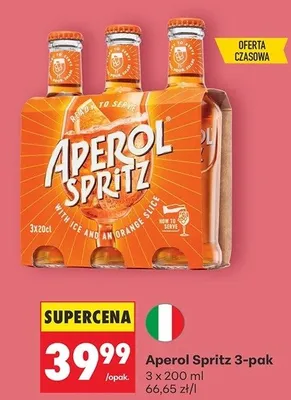 Aperol Spritz 3-pak 200ml promocja w Biedronka