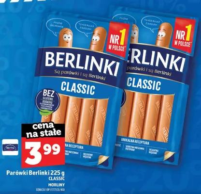 Parówki Berlinki Classic Morliny promocja w TOPAZ