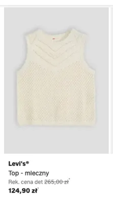 Top damski Levi's mleczny promocja w Lounge by Zalando