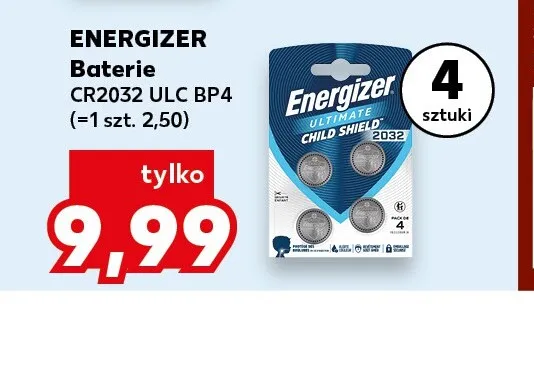Baterie Energizer CR2032 Ulc BP4 promocja w Kaufland