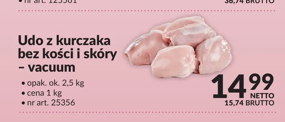 Udo z kurczaka bez kości i skóry vacuum promocja w Makro