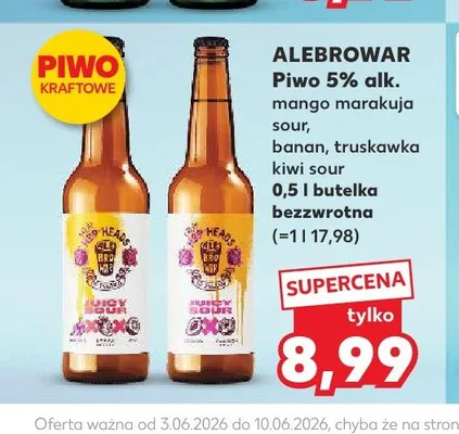Piwo AleBrowar Mango Marakuja Sour 5% alk. promocja w Kaufland