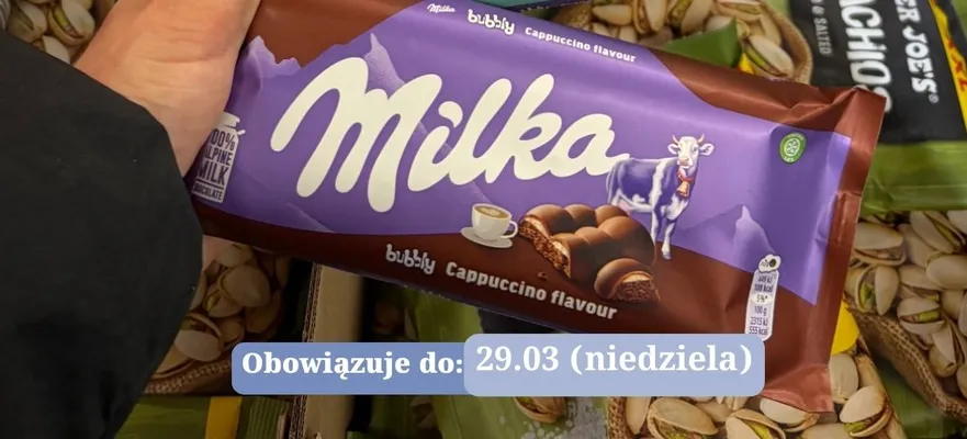 Czekolada mleczna Bubbly cappuccino flavour promocja w Aldi