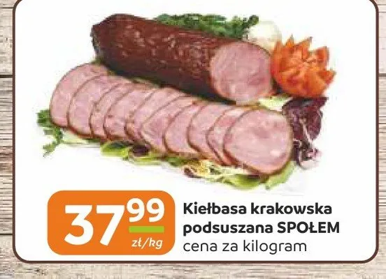 Kiełbasa krakowska podsuszana Społem promocja w Społem Częstochowa