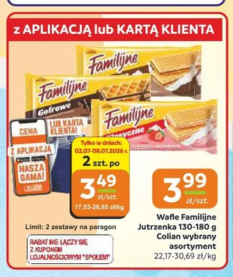 Wafle Familijne Klasyczne promocja w Społem Częstochowa