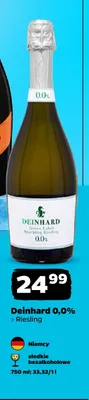 Wino bezalkoholowe Deinhard Riesling promocja w Netto