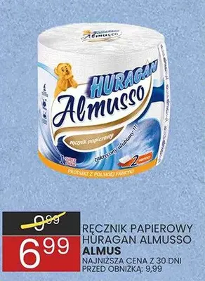 Ręcznik papierowy Huragan Almusso Almus promocja w Wafelek