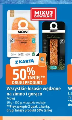 Łosoś wędzony na zimno Mowi promocja w Leclerc