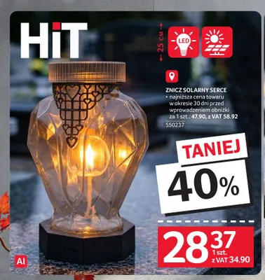 Znicz solarny serce promocja w Selgros
