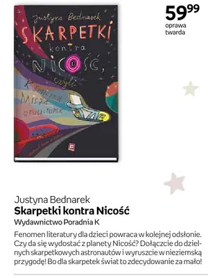 Książka Skarpetki kontra Nicość Justyna Bednarek oprawa twarda promocja w Empik