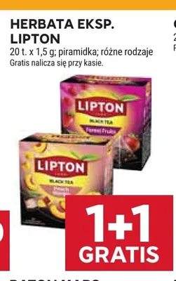 Herbata ekspresowa owocowa Lipton Peach promocja w Stokrotka