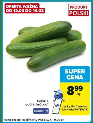 Ogórki krótkie promocja w Carrefour Express