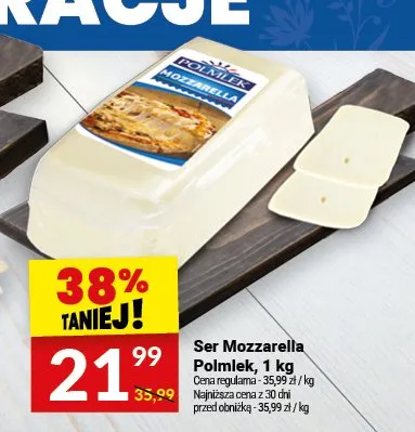 Ser Mozzarella Polmlek promocja w Twój Market