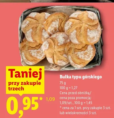Bułka typu górskiego promocja w Lidl