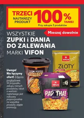 Zupki i dania do zalewania Vifon promocja w Kaufland