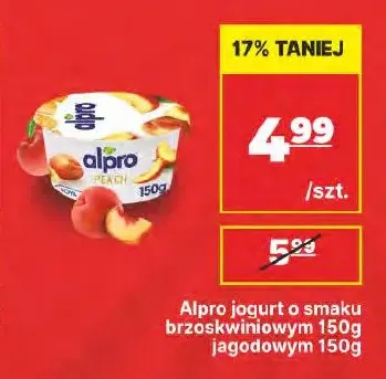 Jogurt Alpro o smaku brzoskwiniowym promocja w API Market