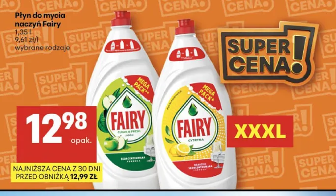 Płyn do mycia naczyń Fairy cytryna promocja w Delikatesy Centrum