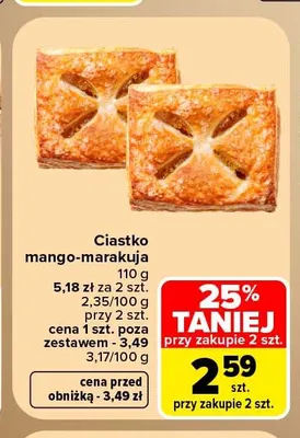 Ciastko mango-marakuja promocja w Carrefour Market