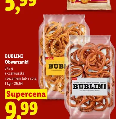 Obwarzanki z solą Bublini promocja w Lidl
