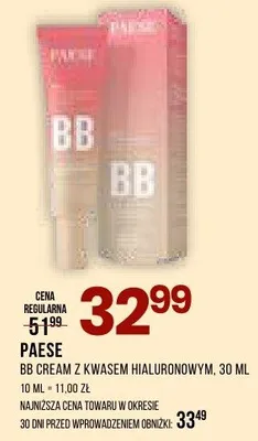 BB Cream z kwasem hialuronowym Paese promocja w Drogerie Natura