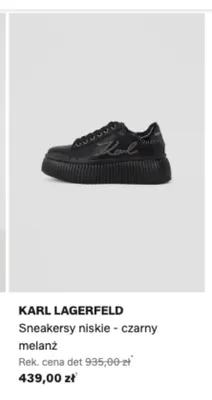 Sneakersy niskie Karl Lagerfeld czarny melanż promocja w Lounge by Zalando
