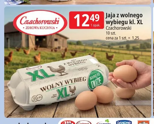 Jajka kurze z wolnego wybiegu XL Czachorowski promocja w Leclerc