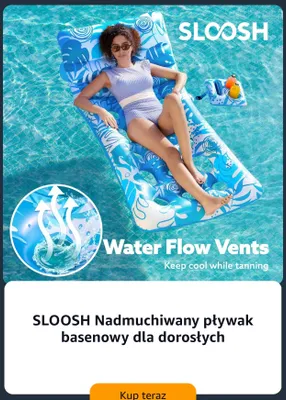 Nadmuchiwany pływak basenowy dla dorosłych SLOOSH promocja w Amazon