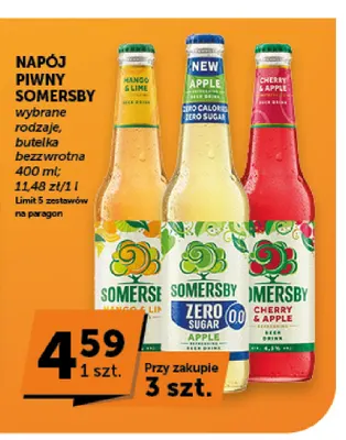 Napój piwny Somersby Cherry & Apple promocja w ABC