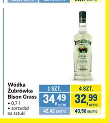Wódka Żubrówka Bison Grass promocja w Makro