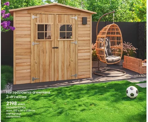 Narzędziownia drewniana 2-drzwiowa promocja w Castorama