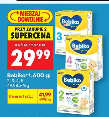 Mleko modyfikowane Bebiko 3 promocja w Biedronka