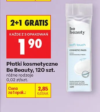 Płatki kosmetyczne, różne rodzaje 2+1 GRATIS promocja w Biedronka