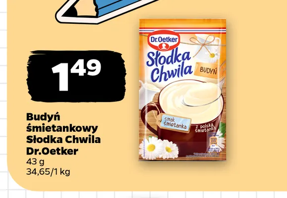 Budyń śmietankowy Słodka Chwila Dr.Oetker promocja w Netto