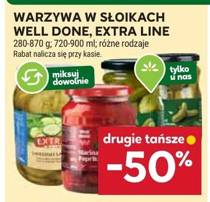 Warzywa w słoikach extra line promocja w Stokrotka