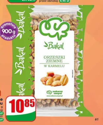 Orzeszki ziemne w karmelu Bakal promocja w Dino