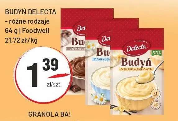 Budyń Delecta FoodWell promocja w Sedal