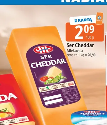 Ser Cheddar Mlekovita promocja w Leclerc