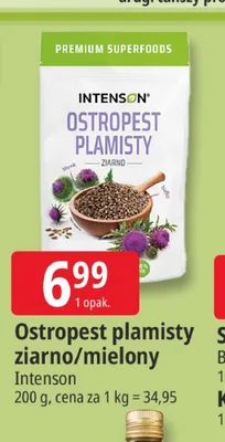Ostropest plamisty ziarno/mielony Intenson promocja w Leclerc