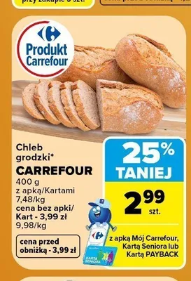 Chleb grodzki Carrefour promocja w Carrefour Market