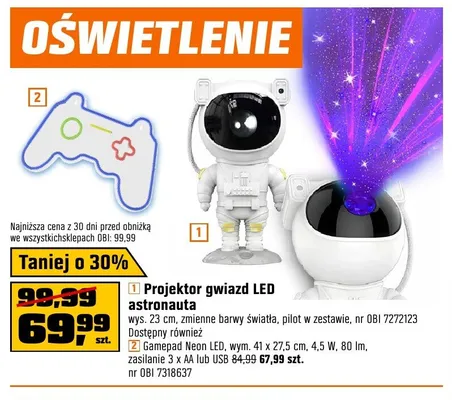 Oświetlenie promocja w OBI